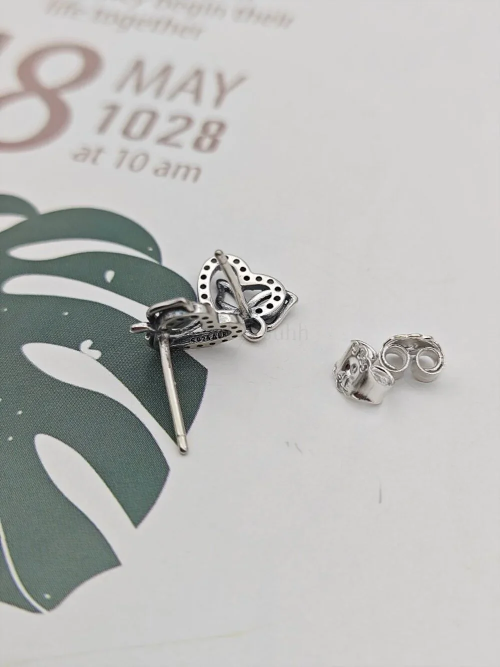 Pandora Entwined Heart & Butterfly Stud Earrings